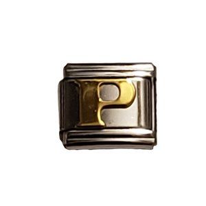 Italian Charm Bracelet Alphabet Letter Link - LETTER "P"